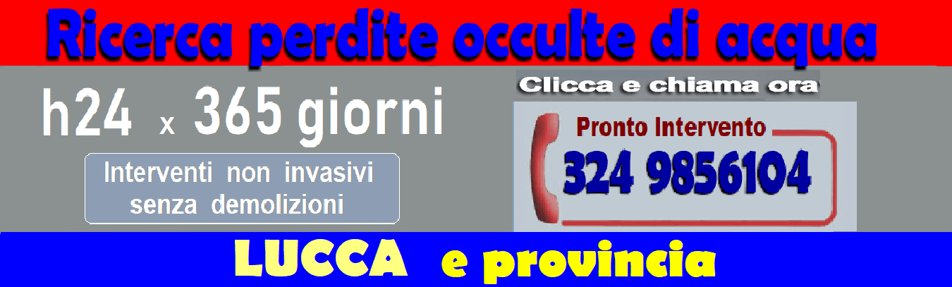 RICERCA PERDITE ACQUA OCCULTE a LUCCA E PROVINCIA