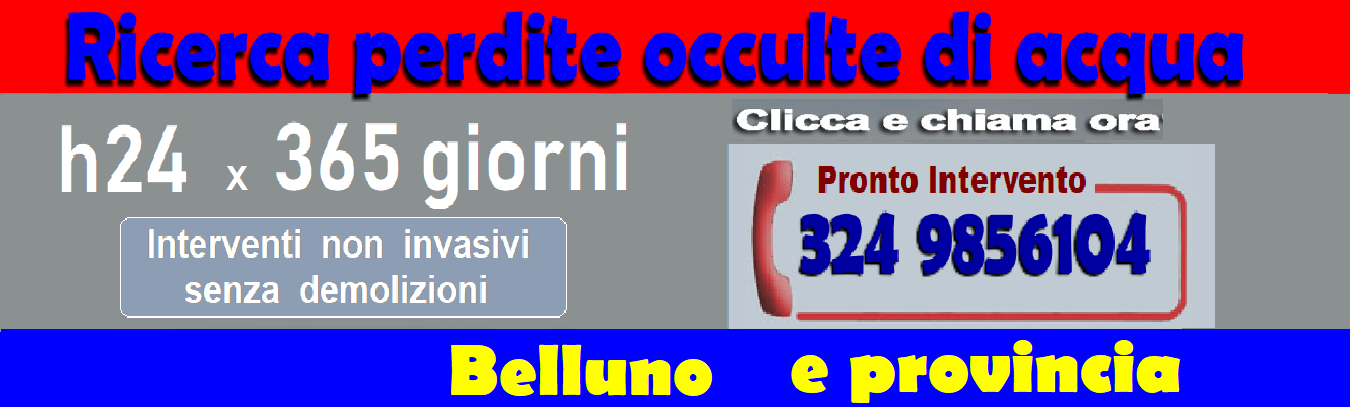 RICERCA PERDITE ACQUA OCCULTE a BELLUNO e PROVINCIA