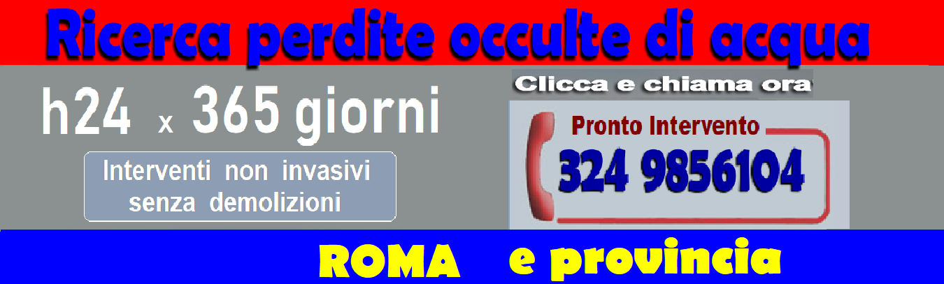 RICERCA PERDITE ACQUA OCCULTE a ROMA e PROVINCIA