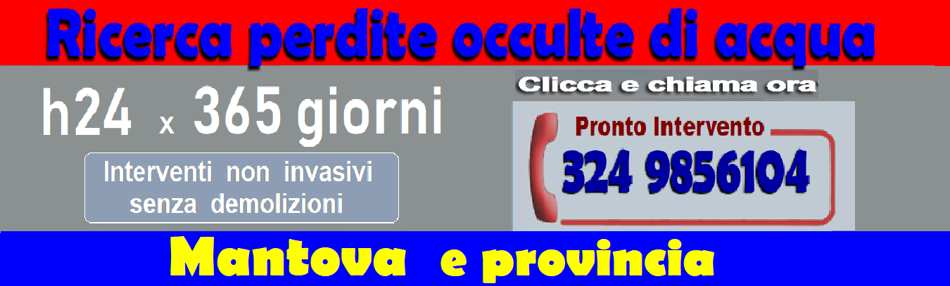 RICERCA PERDITE ACQUA OCCULTE a MANTOVA e PROVINCIA